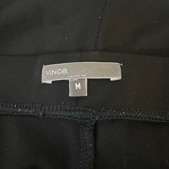 Vince Womens Medium Ponte Knit Back-Seam Pull On Stretch Legging Pants Black - Picture 7 of 9